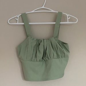 Green crop top